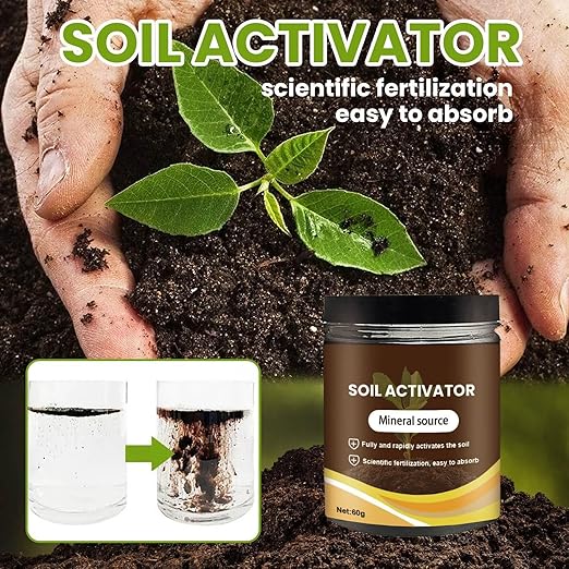 Soil Activator, Professional Bone Meal Fertilizer, Dirt Health Booster, Liquid Fertilizer for Indoor & Outdoor Plants Premium Soil Activated Treasure for Potting Mix, and Seedling Compost (3 PCS)
