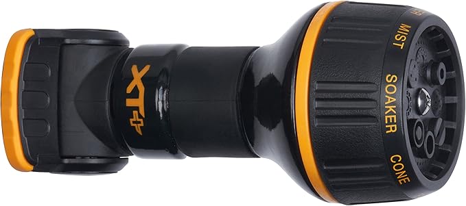 Melnor XT Metal Garden Hose Nozzle; Front Trigger with Flow Control; 8 Watering Patterns; 100% Metal Body with Fully Rubberized Slip Resistant Grip