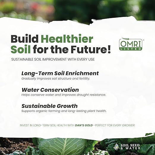 Soil Seed & Water Dan’s Gold Organic Dairy Compost – Rich, Aged Compost for Garden Beds, Raised Beds & Soil Enrichment