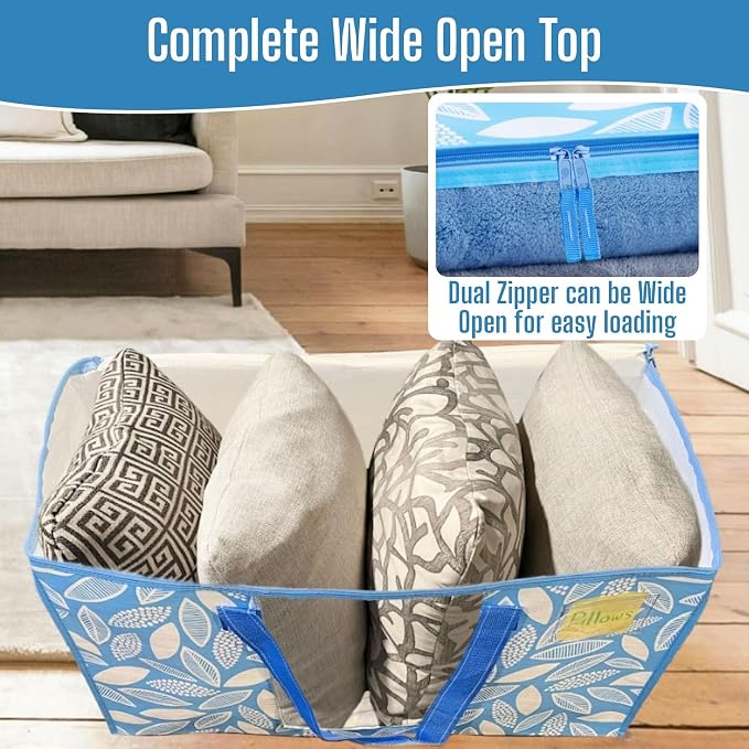 VENO Moving Bags, Wide Open Top, Clear Window, Spring Breeze, 6 Pack