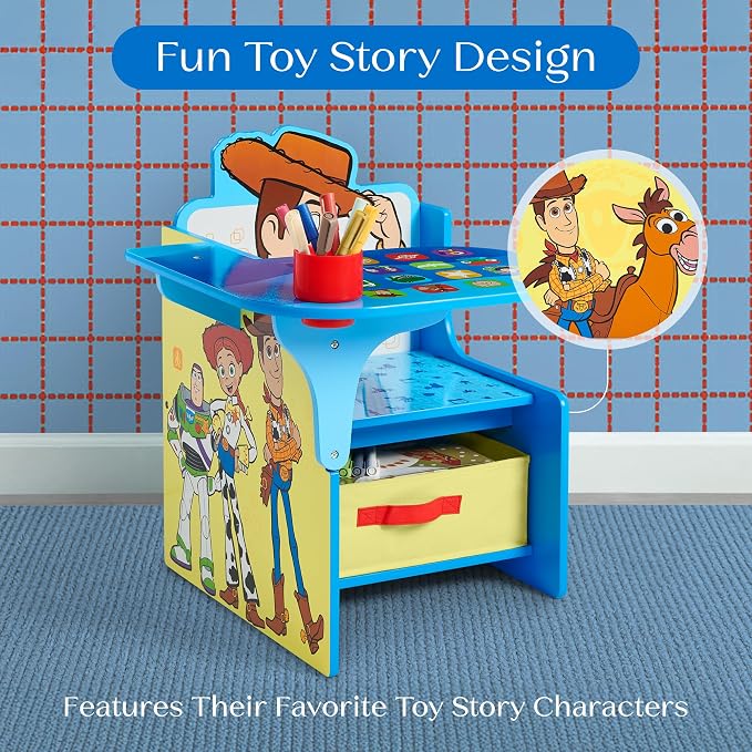 Delta Children Chair Desk with Storage Bin, Toy Story 5