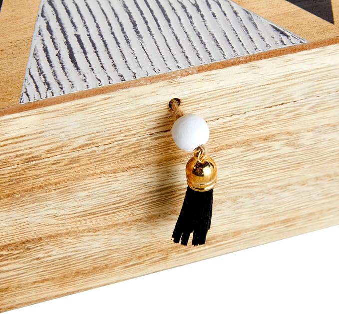 Juvale Wooden Box with Hinged Lid - Jewelry Storage for Rings & Trinkets - Decorative Storage Box for Coffee Table & Nightstand - 9.5 x 5.9 x 3.2 in, Pack of 1, Brown