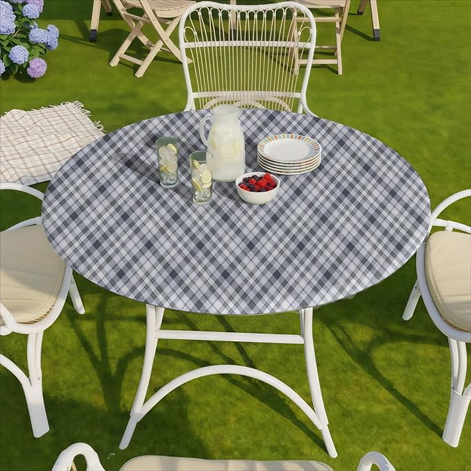 Fitted Waterproof Round Tablecloth for 36 40 41 42 44In Tables Neutral Wipe Clean Fall Table Covers Travel Essentials Camp Tools Decoraciones para Sala Party Dining Table Centerpiece Decor
