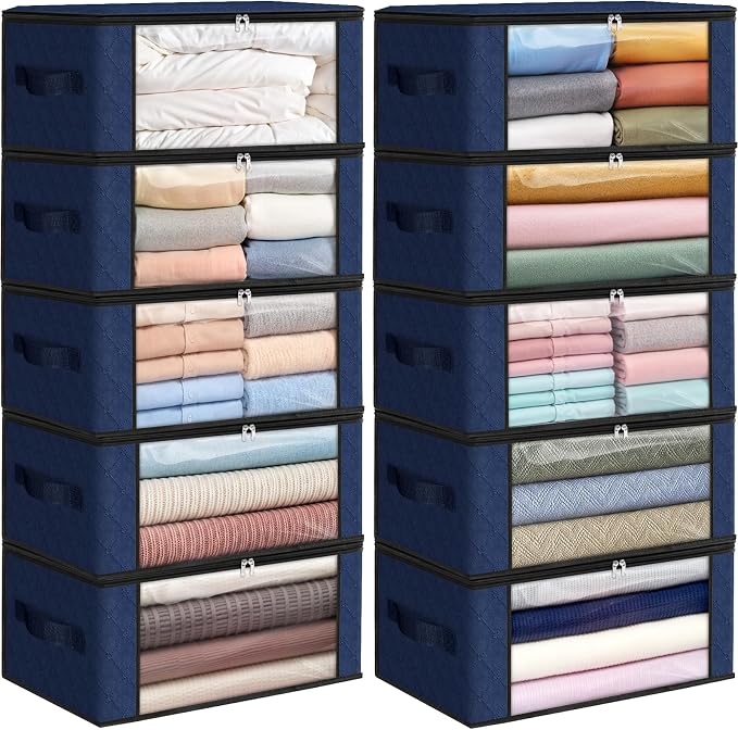 Fab totes 35L Closet Organizers, Foldable Under Bed Storage Containers