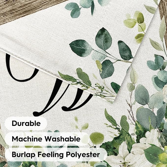 AVOIN colorlife Initial Letter W Monogram Garden Flag 12x18 Inch Double Sided Outside, Spring Floral Family Last Name Yard Decoration