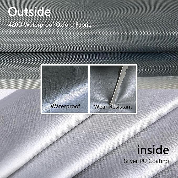 Patio Furniture Chair Covers Set, 3PCS Outdoor Garden Furniture Sofa Cover with 420D Durable Waterproof, Fit for Outdoor Wicker/Rattan Chair Conversation Sets