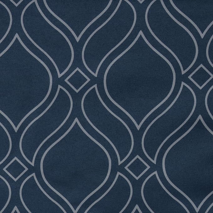 AAAAAcessories Outdoor Seat Cushions for Chairs, Waterproof, Fade-Resistant, 24" x 24" x 4", Patio Furniture Replacement Cushions, Set of 2, Slate Blue Vine Trellis