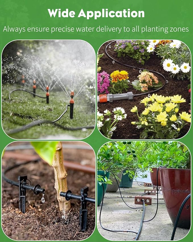 Pawfly 100 ft. 1/4 Drip Irrigation Tubing, Black Distribution Tubing PVC Blank Drip Irrigation Hose Roll for Garden Watering, Drip Irrigation Line for Drip Irrigation System