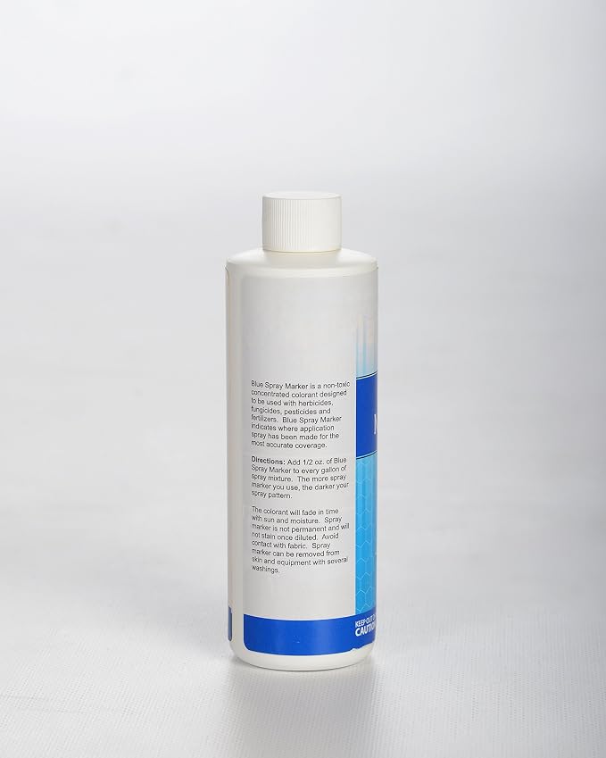 Blue Spray Marker - (8 Ounces) - Weed Spray Dye, Herbicide Dye, Fertilizer Marking Dye, Turf Mark and Blue Herbicide Marker