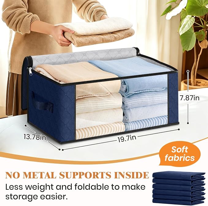 Fab totes 35L Closet Organizers, Foldable Under Bed Storage Containers