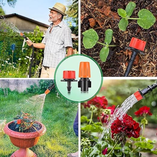 164FT / 50M Garden Drip Irrigation Kit – DIY Automatic Watering System, Auto Drip Irrigation Kit for Greenhouse, Lawn, Plants, Flower Beds & Garden