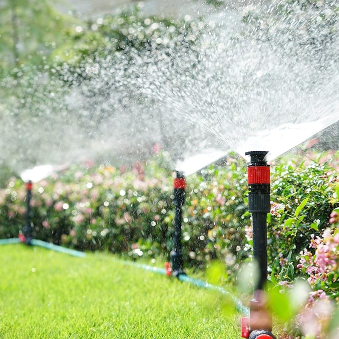 Eden 96093 Multi-Adjustable Flex Design Garden Sprinkler Set with Extensions, Great for DIY Gardening