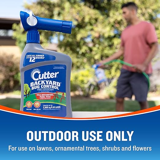 Cutter Backyard Bug Control Spray Concentrate (2 Pack), Kills Mosquitoes, Fleas & Listed Ants, 32 fl Ounce