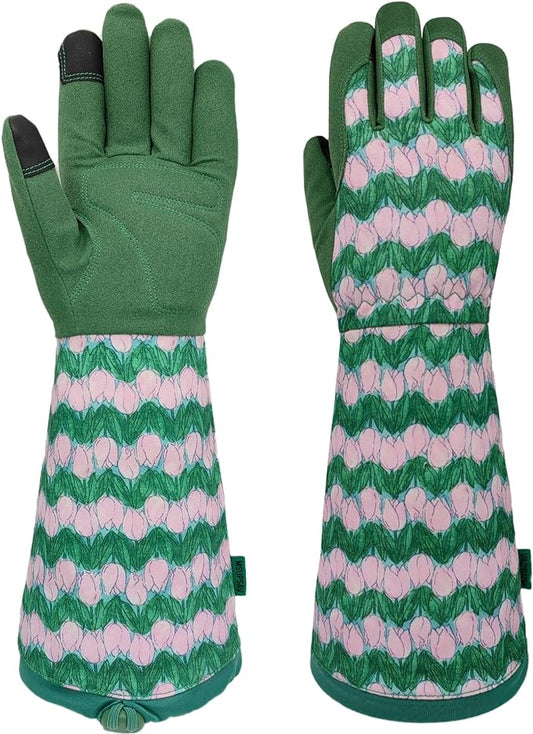 Long Gardening Garden Gloves,Thorn-proof&Puncture Resistance Rose Cactus Gauntlet Glove for Gardener,Gifts