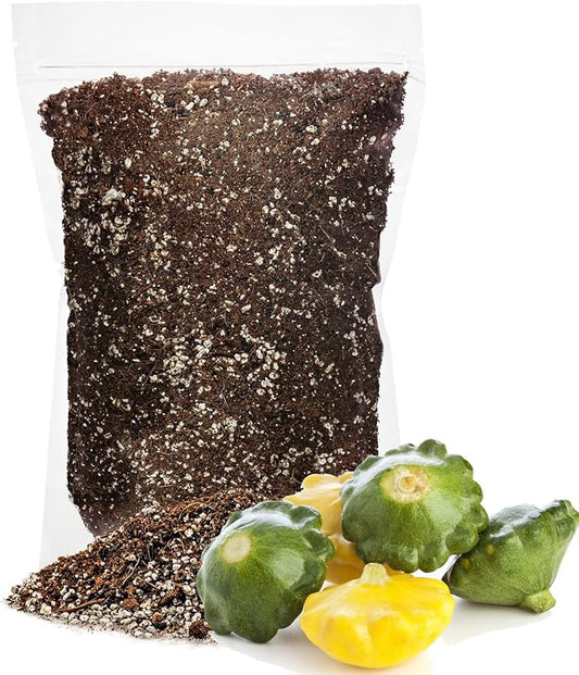 GARDENERA Premium Organic Potting Soil for Pattypans - (1 Quart Bag)
