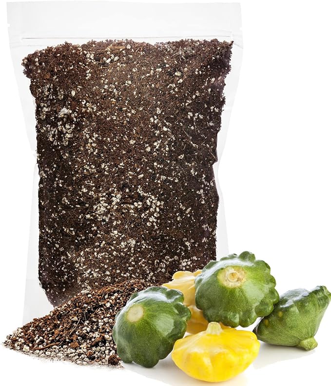 GARDENERA Premium Organic Potting Soil for Pattypans - (2 Quart Bag)