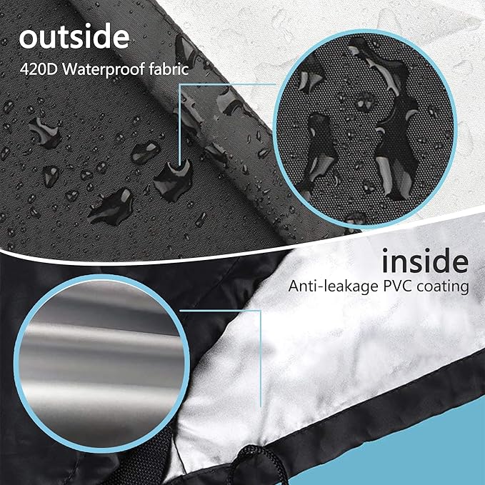 Patio Furniture Chair Covers Set, 3PCS Outdoor Garden Furniture Sofa Cover with 420D Durable Waterproof, Fit for Outdoor Wicker/Rattan Chair Conversation Sets