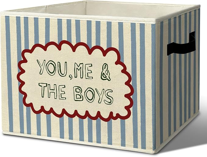 Rustic Boys Playroom Storage Bins & Boxes with Handles