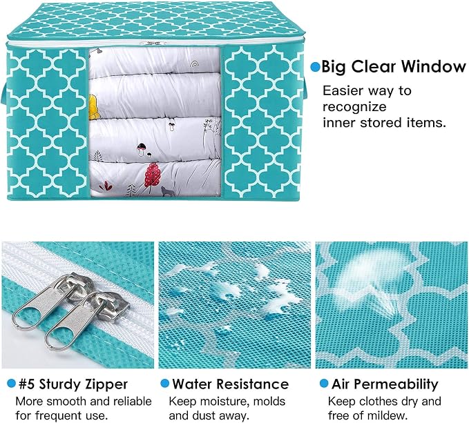 Storage Bags 100L 8 Pack Clothes Organization and Storage Containers