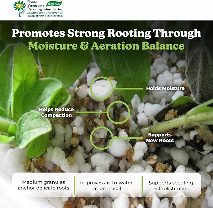 PVP Industries PVP105408 120 Quarts, 4 Cubic Foot of Organic Perlite Planting Soil Additive, White