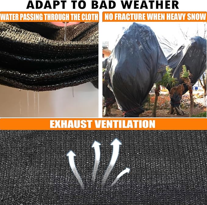 E.share 90%-95% Black Sun Shade Cloth 10FT x 18FT, Heavy Duty Outdoor Shade Netting with Reinforced Grommets, UV Resistant Breathable Fabric for Patio Garden Greenhouse Pergola Chicken Coop & Kennel