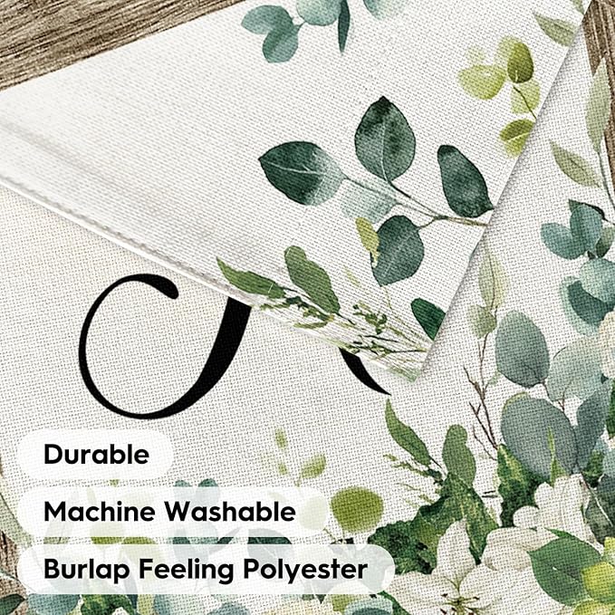 AVOIN colorlife Initial Letter H Monogram House Flag 28x40 Inch Double Sided Outside, Spring Floral Family Last Name Yard Decoration