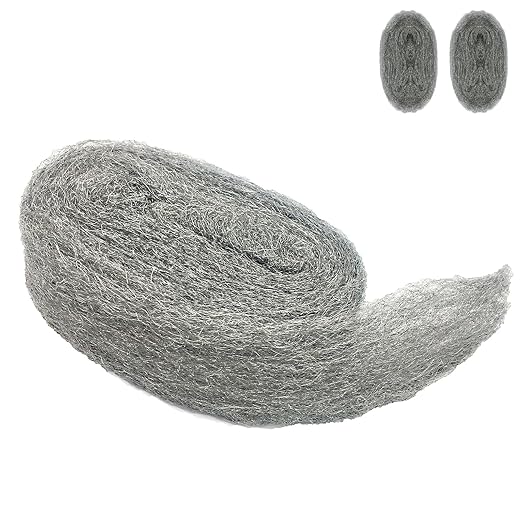 Alabrocon Steel Wool Mice Control, 2 Pack 3" x10 Ft | Hole Filler, Gap Blocker, Barrier, Keep Mice Away from Holes, Siding, Pipeline, Vents in Garden, House, Garage