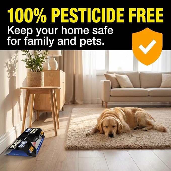 GATCH Roach Traps Indoor (24 Pack), Sticky Baited Cockroach Traps, Roach Killer Indoor Infestation, Adhesvie Glue Traps for Roaches, Insects, Home Bug Ant Spider Cricket, Child & Pet Friendly