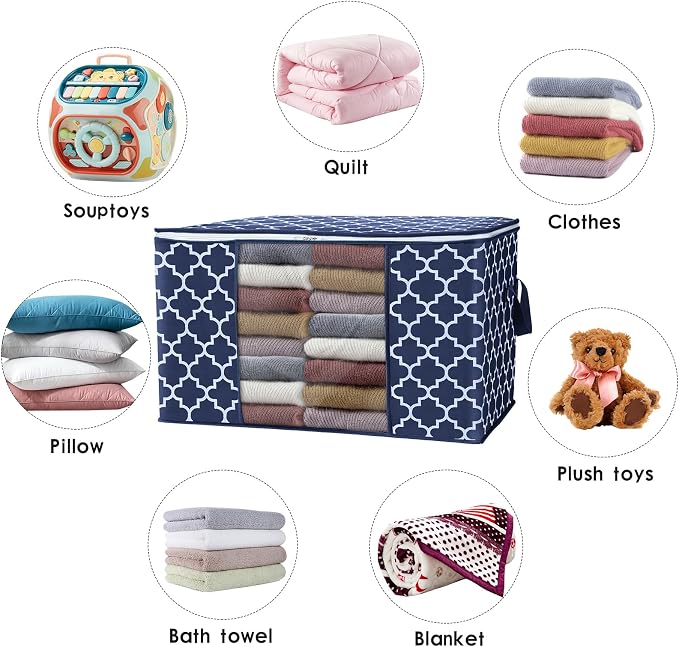 Storage Bags 100L 8 Pack Clothes Organization and Storage Containers