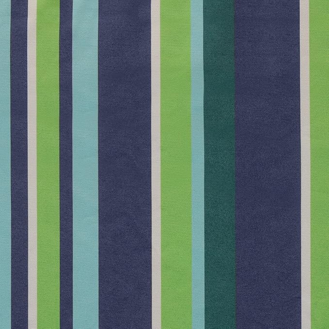 AAAAAcessories Outdoor Seat Cushions for Chairs, Waterproof, Fade-Resistant, 24" x 24" x 4", Patio Furniture Replacement Cushions, Set of 2, Stormy Teal Coastal Stripe