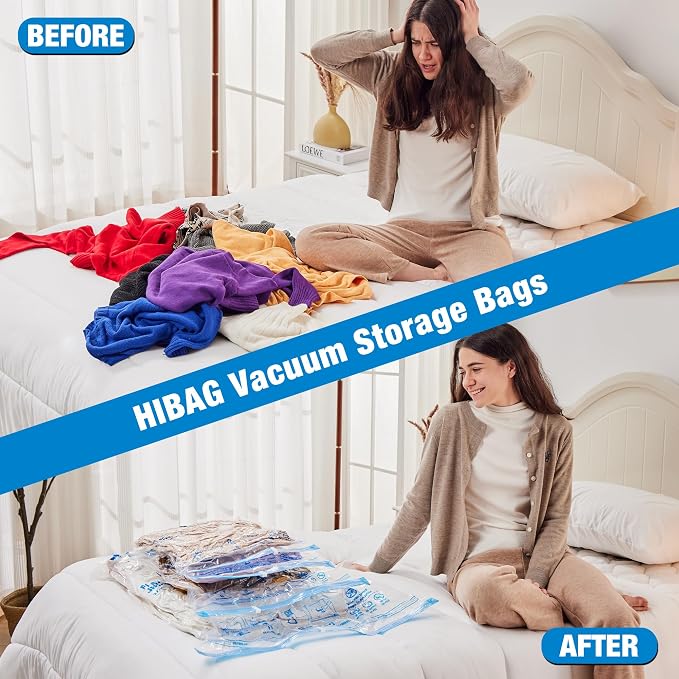 30 Combo Vacuum Storage Bags, Vacuum Seal Bags for Clothing and Bedding