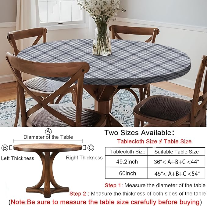 Fitted Waterproof Round Tablecloth for 36 40 41 42 44In Tables Neutral Wipe Clean Fall Table Covers Travel Essentials Camp Tools Decoraciones para Sala Party Dining Table Centerpiece Decor
