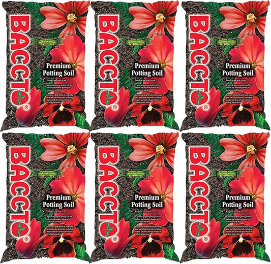 Michigan Peat All Purpose Premium Potting Soil with Perlite for Indoor Outdoor Pots, Planters, Raised Bed, and Container Gardening, 50 Pounds (6 Pack)