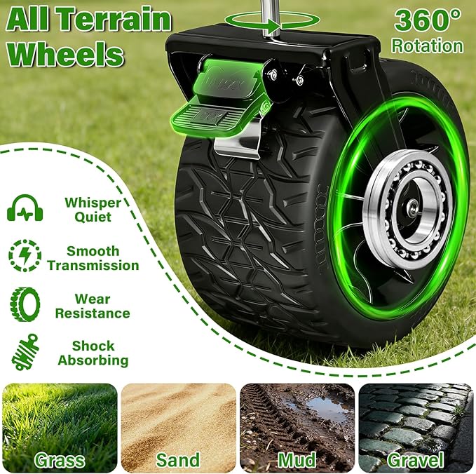 Folding Wagon Cart with All-Terrain Wheels – Heavy Duty Collapsible Utility Wagon for Grocery, Sports, Garden, Camping, Shopping (Black 600LBS)