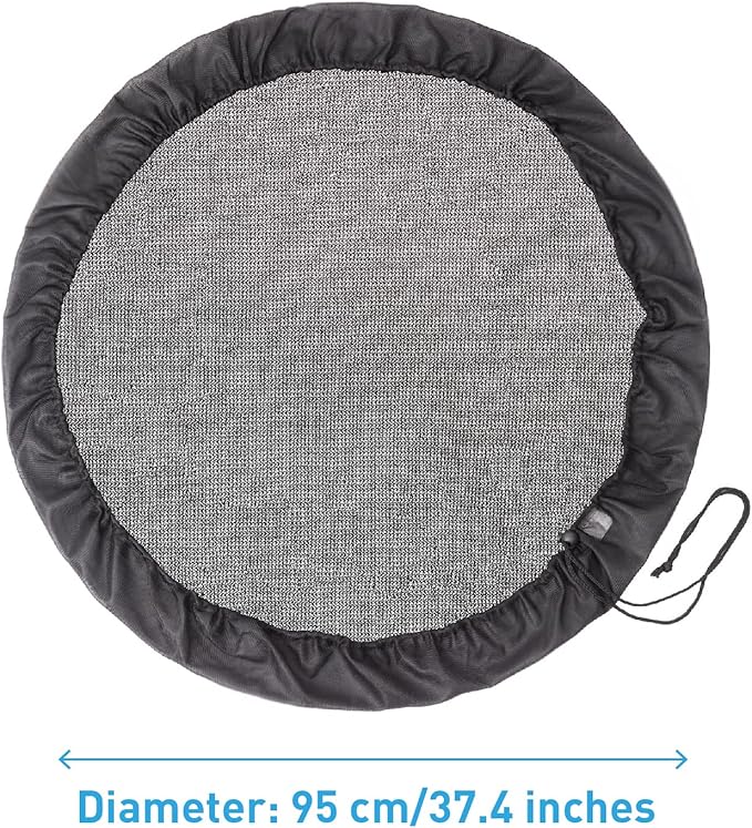 2 Pieces Mesh Cover for Rain Barrels with Drawstring, Water Collection Buckets Tank Protector, Rainwater Bucket Netting Screen Cover for Outdoor Garden, 37.4 Inches, White+Black