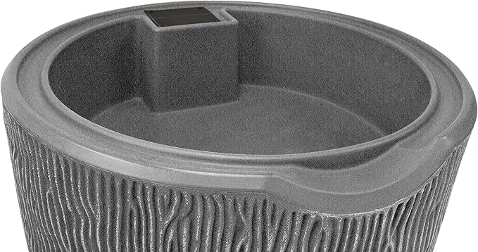 Good Ideas IMP-C90-DAR Impressions Tree Bark Rain Barrel, 90-Gallon, Dark Granite