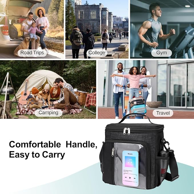 F-color Crossbody Shower Caddy Portable - Shower Bag with Hands-Free Strap