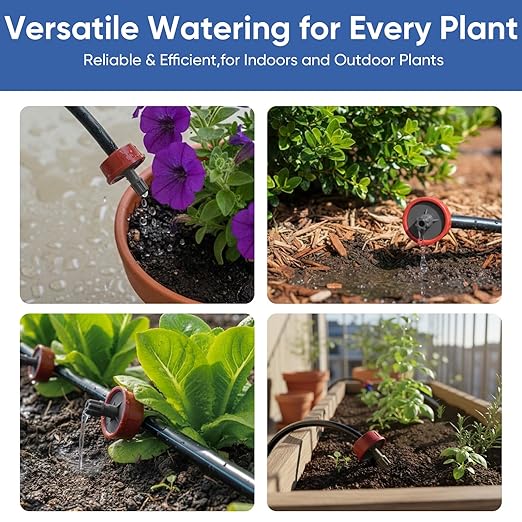 0.75 GPH Pressure Compensating Drippers: 25 Pack Drip Irrigation Spot Watering Drippers Constant Flow Drip Irrigation Parts Drip Emitters for Garden Irrigation System