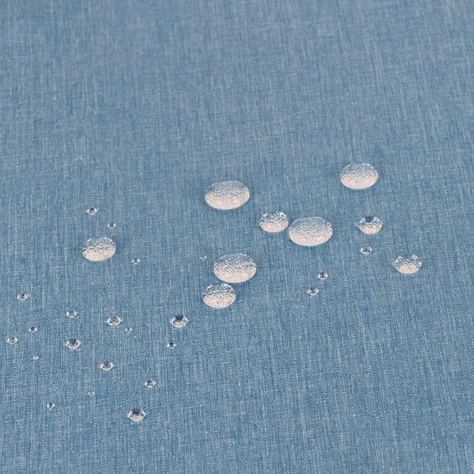 Outdoor Tablecloth Wrinkle-Free Stain Resistant Waterproof Polyester Fabric Table Cover with Umbrella Hole for Picnic/Party/Dinner/Patio Garden(60×60inch Square,Zippered,Water Blue)