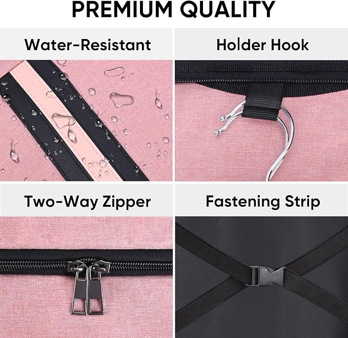 BALEINE Garment Bags for Travel, Water Resistant Carry on Suit Bag