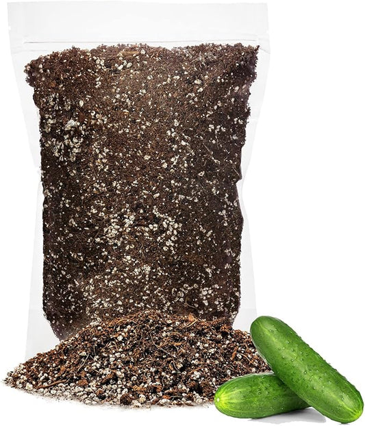 GARDENERA Premium Organic Potting Soil for Cucumbers - (5 Quart Bag)