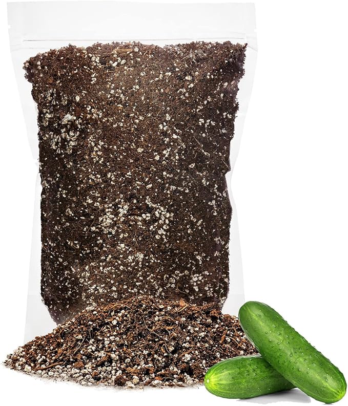 GARDENERA Premium Organic Potting Soil for Cucumbers - (1 Quart Bag)