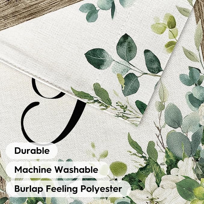 AVOIN colorlife Initial Letter T Monogram Garden Flag 12x18 Inch Double Sided Outside, Spring Floral Family Last Name Yard Decoration