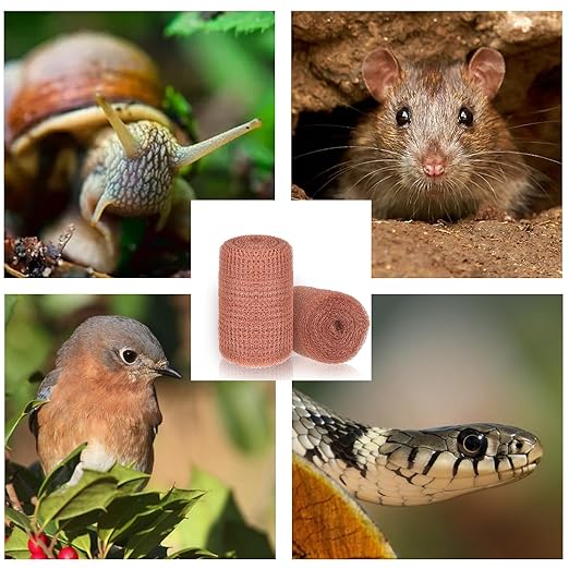Copper Mesh Rodent Control, 5 in x 50 ft Proof Wire Screen Roll for Mice Rat Rodent, Bat & Snail, DIY Blocker Weep Hole Filler & Wool Mouse Trap