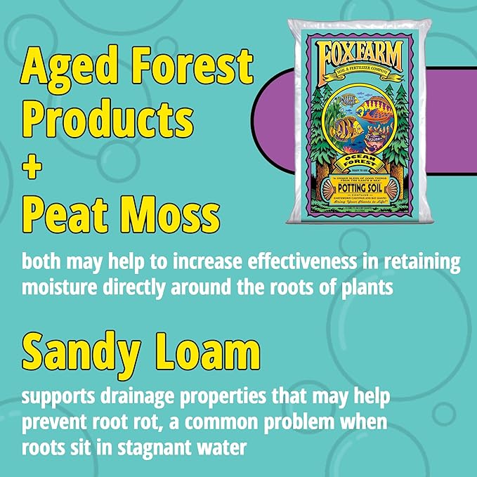 FoxFarm Ocean Forest Potting Soil – All-Purpose Container Mix, 1.5 Cubic Feet
