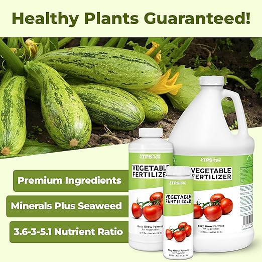 Vegetable Fertilizer – Liquid Plant Food for Bigger Harvests, Stronger Roots & Healthy Garden Growth, 32 oz