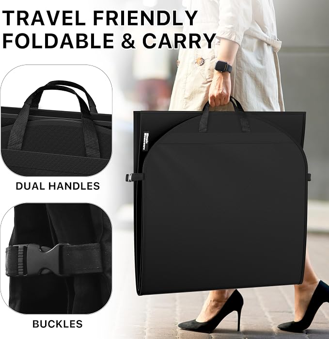 Simple Houseware 54" Travel Garment Bag with Pockets, Heavy Duty Suit Bag