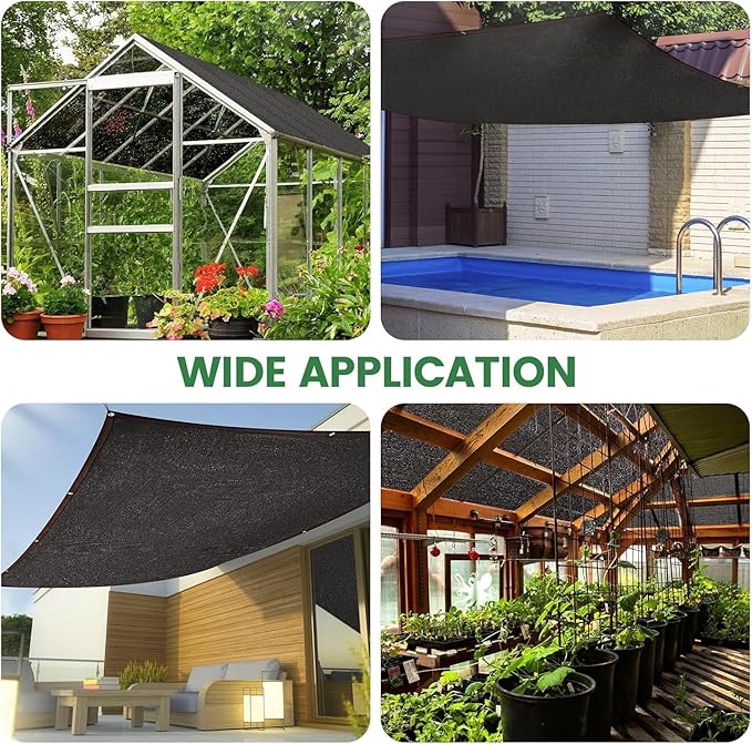 Sunblock Black Shade Cloth Cover Mesh UV Resistant Net for Garden Flower Plant
