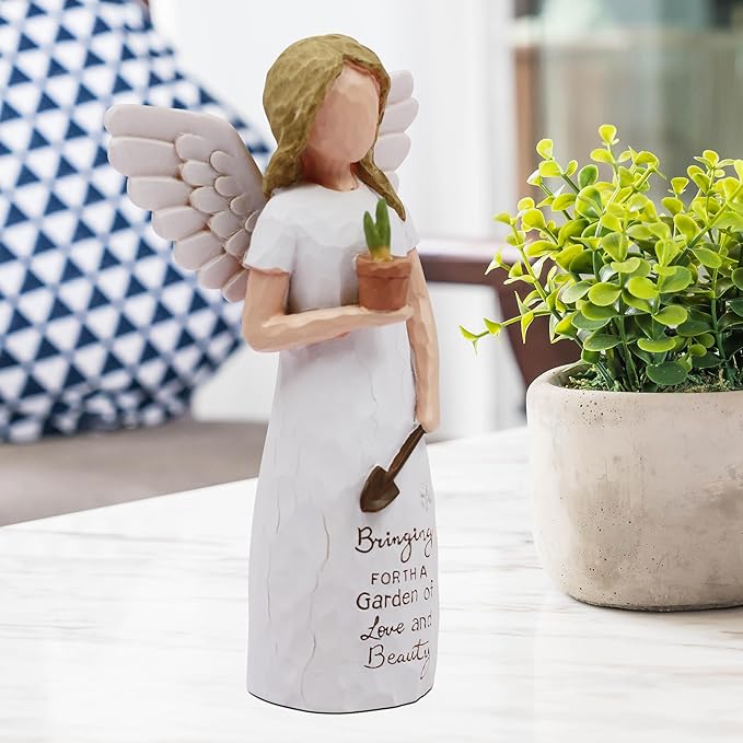 Gardening Gifts for Women, Gift for Gardeners Woman, Garden Gifts Women, Unique Gardening Gift, Garden Angel, Sculpted Hand-Painted Angel Figurine