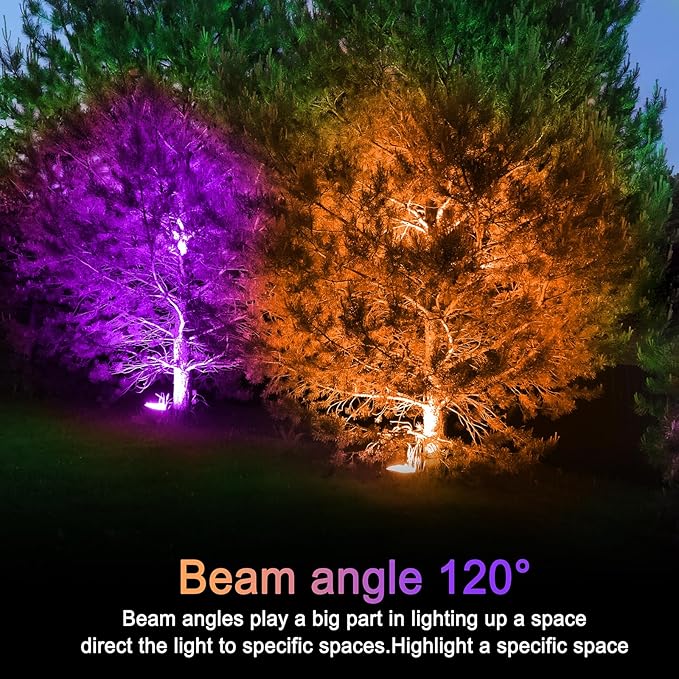 PAR38 Flood Orange Purple Light Bulbs,2 Pack Dimmable,E26 Base Purple Orange Flood Light Outoor(20W Replace to 200W),Halloween Light Bulb for Outside,Christmas,Holiday Lighting